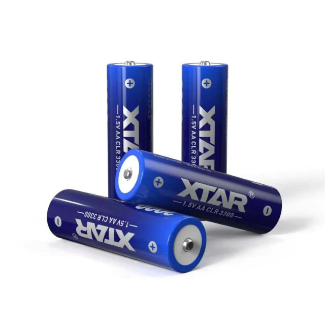 4 Batteries Li-Ion AA CLR 3300 1.5V 2000 mAh XTAR